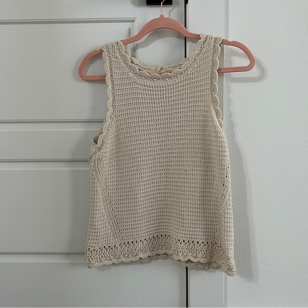Crochet Sweater Sleeveless Top